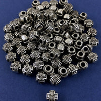 6mm Black Cross Beads | Fashion Jewellery Outlet | Fashion Jewellery Outlet