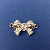 Alloy Connector, Rose Gold Bow Connector | Fashion Jewellery Outlet | Fashion Jewellery Outlet