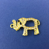 Alloy Connector, Gold Elephant Connector | Fashion Jewellery Outlet | Fashion Jewellery Outlet