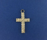 Alloy Charm, Two Row Small Rhinestone Gold Cross | Fashion Jewellery Outlet | Fashion Jewellery Outlet | Fashion Jewellery Outlet