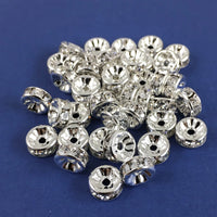 8mm CZ Roundels Silver Plated | Fashion Jewellery Outlet | Fashion Jewellery Outlet
