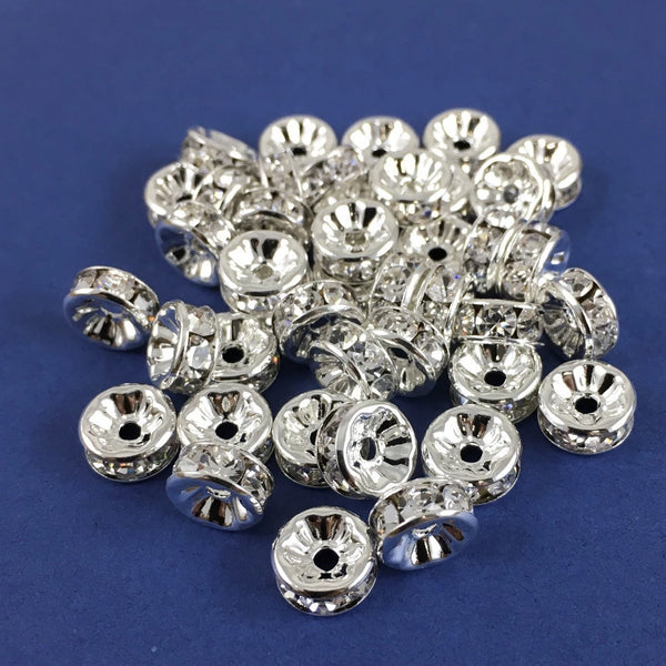 4mm CZ Roundels Silver Plated | Fashion Jewellery Outlet | Fashion Jewellery Outlet