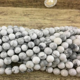 8mm White Howlite Bead | Fashion Jewellery Outlet | Fashion Jewellery Outlet