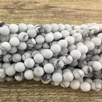 12mm Frosted White Howlite Bead | Fashion Jewellery Outlet | Fashion Jewellery Outlet
