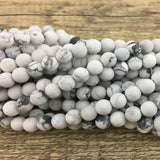 10mm Frosted White Howlite Bead | Fashion Jewellery Outlet | Fashion Jewellery Outlet
