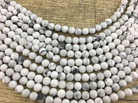 12mm Frosted White Howlite Bead | Fashion Jewellery Outlet | Fashion Jewellery Outlet