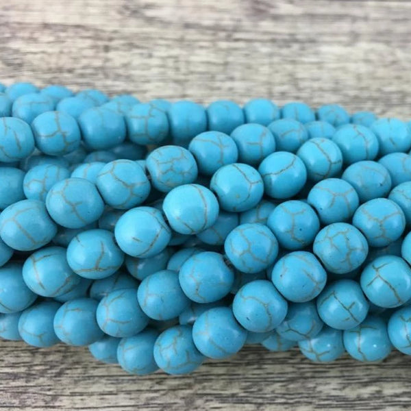 4mm Blue Howlite Bead | Fashion Jewellery Outlet | Fashion Jewellery Outlet