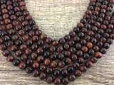 8mm Red Tiger Eye Bead | Fashion Jewellery Outlet | Fashion Jewellery Outlet