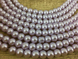 8mm Glass Pearl Bead, Lavender | Fashion Jewellery Outlet | Fashion Jewellery Outlet