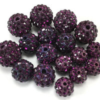 8mm Purple Shamballa Bead | Fashion Jewellery Outlet | Fashion Jewellery Outlet