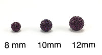 12mm Purple Shamballa Bead | Fashion Jewellery Outlet | Fashion Jewellery Outlet