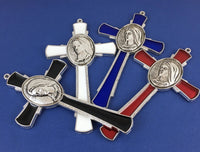 Alloy Mother Mary and Jesus Cross Charm | Fashion Jewellery Outlet | Fashion Jewellery Outlet