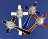 Alloy Mary Praying Hands White Cross Charm | Fashion Jewellery Outlet | Fashion Jewellery Outlet