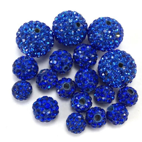 12mm Royal Blue Shamballa Bead | Fashion Jewellery Outlet | Fashion Jewellery Outlet