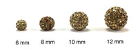 6mm Dull Gold Shamballa Bead | Fashion Jewellery Outlet | Fashion Jewellery Outlet