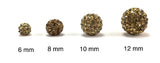 10mm Dull Gold Shamballa Bead | Fashion Jewellery Outlet | Fashion Jewellery Outlet