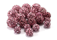 10mm Light Pink Shamballa Bead | Fashion Jewellery Outlet | Fashion Jewellery Outlet