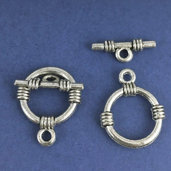 12 Sets Antique Silver Toggle for Jewellery | Fashion Jewellery Outlet | Fashion Jewellery Outlet
