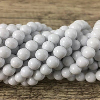 12mm Faux Glass Pearl Bead, Solid Chalk White | Fashion Jewellery Outlet | Fashion Jewellery Outlet