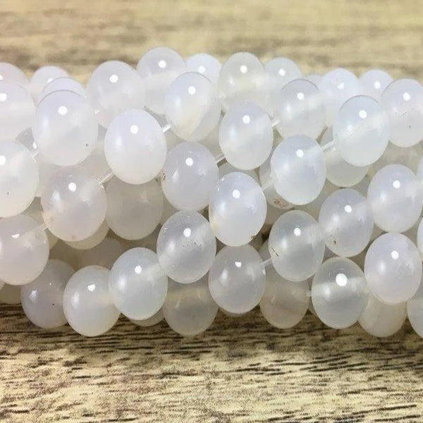 8mm White Agate Bead | Fashion Jewellery Outlet | Fashion Jewellery Outlet