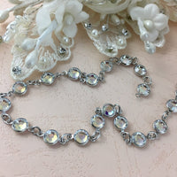 Swarovski Chain Silver Crystal AB Stones | Fashion Jewellery Outlet | Fashion Jewellery Outlet
