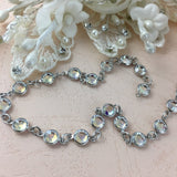 Swarovski Chain Silver Crystal AB Stones | Fashion Jewellery Outlet | Fashion Jewellery Outlet