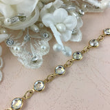 Swarovski Crystal Chain Gold Crystal AB Stones SS29 | Fashion Jewellery Outlet | Fashion Jewellery Outlet