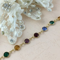 Swarovski Chain Multi color Stone SS29 | Fashion Jewellery Outlet | Fashion Jewellery Outlet