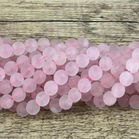 4mm Frosted Rose Quartz Bead | Fashion Jewellery Outlet | Fashion Jewellery Outlet