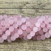 10mm Frosted Rose Quartz Bead | Fashion Jewellery Outlet | Fashion Jewellery Outlet