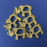Alloy Connector, Gold Elephant Connector | Fashion Jewellery Outlet | Fashion Jewellery Outlet