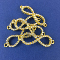 Alloy Connector Small Gold Infinity Connector|Fashion Jewellery Outlet | Fashion Jewellery Outlet