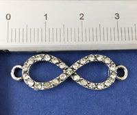 Alloy Small Silver Infinity Connector | Fashion Jewellery Outlet | Fashion Jewellery Outlet