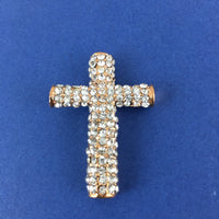 Alloy Connector, Rose Gold Cross Round Bead | Fashion Jewellery Outlet | Fashion Jewellery Outlet
