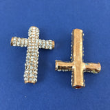 Alloy Connector, Rose Gold Cross Round Bead | Fashion Jewellery Outlet | Fashion Jewellery Outlet