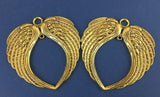 Alloy Big Wing Antique Gold Ornament Charm | Fashion Jewellery Outlet | Fashion Jewellery Outlet