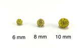 8mm Yellow Shamballa Bead | Fashion Jewellery Outlet | Fashion Jewellery Outlet