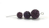 8mm Purple Shamballa Bead | Fashion Jewellery Outlet | Fashion Jewellery Outlet