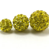 6mm Yellow Shamballa Bead | Fashion Jewellery Outlet | Fashion Jewellery Outlet