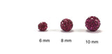 8mm Fuchsia Pink Shamballa Bead | Fashion Jewellery Outlet | Fashion Jewellery Outlet