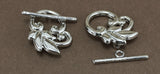 Alloy Leaf Toggle Charm Silver Plated Toggle| Fashion Jewellery Outlet | Fashion Jewellery Outlet