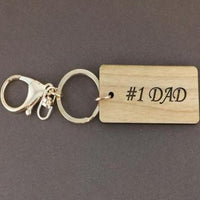 Number 1 Dad Wood Charm | Fashion Jewellery Outlet | Fashion Jewellery Outlet