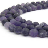 4mm Frosted Amethyst Bead | Fashion Jewellery Outlet | Fashion Jewellery Outlet