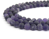 6mm Frosted Amethyst Bead | Fashion Jewellery Outlet | Fashion Jewellery Outlet