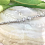 Cubic Zirconia Teardrop Bridal Bracelet | Fashion Jewellery Outlet | Fashion Jewellery Outlet