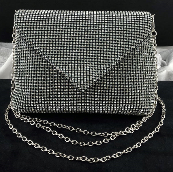 Black Mesh Clutch | Fashion Jewellery Outlet | Fashion Jewellery Outlet