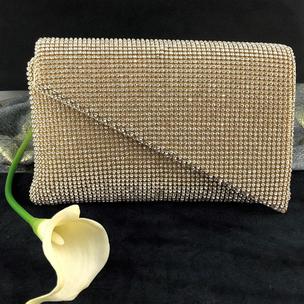 Gold Mesh Clutch | Fashion Jewellery Outlet | Fashion Jewellery Outlet