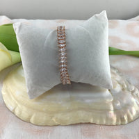 Cubic Zirconia Bridal Bracelet Marquise | Fashion Jewellery Outlet | Fashion Jewellery Outlet