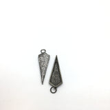 CZ Micro Pave Brass Dagger Charm | Fashion Jewellery Outlet | Fashion Jewellery Outlet
