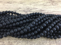 8mm Frosted  Black Onyx Bead | Fashion Jewellery Outlet | Fashion Jewellery Outlet